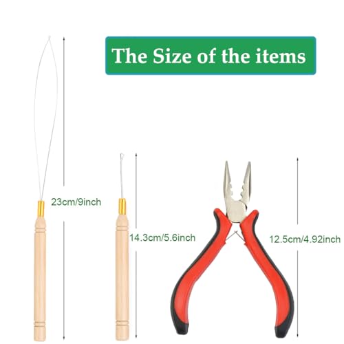 Micro Link Hair Extensions Tool Set - 3 Pieces for Bead Application