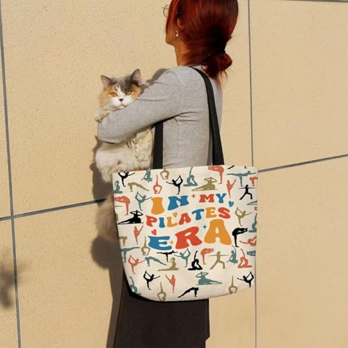 In My Pilates Era Tote Bag - Stylish Reusable Grocery Handbag