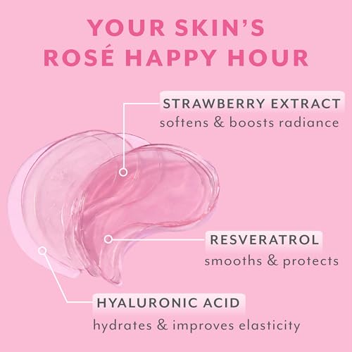 Patchology Serve Chilled Ros? Hydrating Under Eye Patches ? Hyaluronic Acid & Antioxidant-Infused Eye Masks to Reduce Dark Circles, Puffiness & Fine Lines - Ideal Skincare Essentials (5 Pairs)