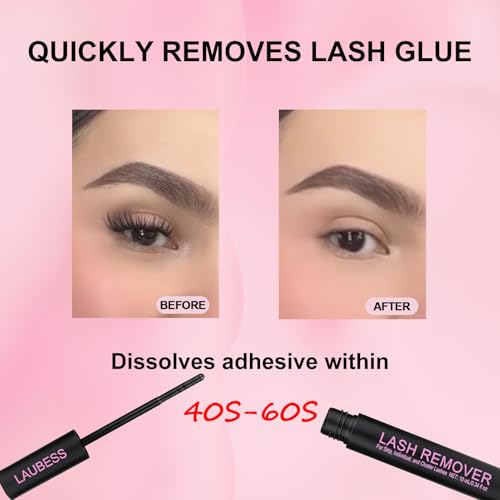LAUBESS Lash Remover 10ml - Gentle, Fast & Safe Lash Extension & Cluster Removal