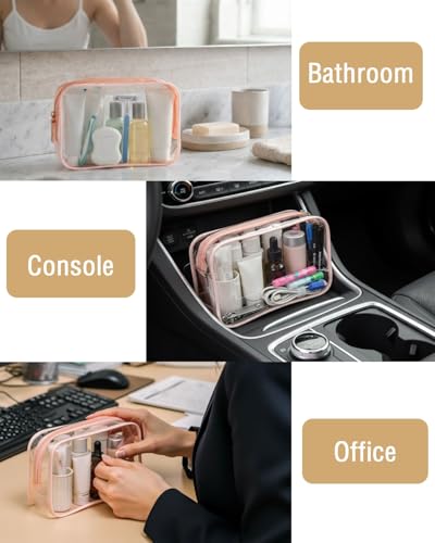 Buminee TSA Approved Clear Makeup Bag - 6.6" x 2.3" x 4.7"