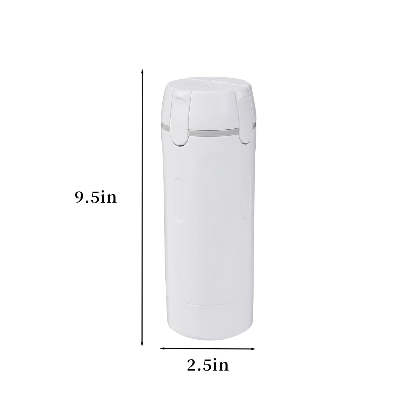 4 in 1 Travel Dispenser Bottle Refillable Leak-Leak Proof and Portable for Shampoo, Conditioner, Shower Gel & Toiletries Perfect for Vacation, Camping & Gym. (White)