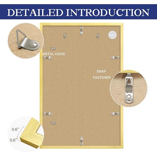 Minimalist Gold 11x17 Picture Frame for Wall & Tabletop Display