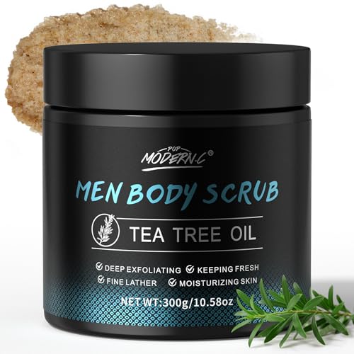 Men's Exfoliating Body Scrub with Tea Tree Oil & BHA/AHA