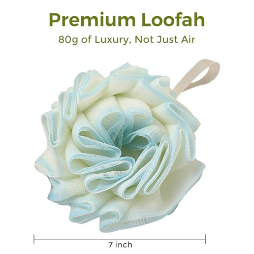 Gradient Purple & Blue Loofah Sponges 2-Pack for Gentle Exfoliation & Spa Bath