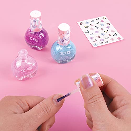 3C4G Butterfly Nail Polish Trio - 0.2 Fl Oz Kids Nail Polish Set