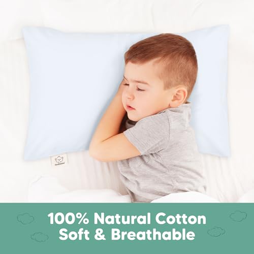 KeaBabies Organic Cotton Toddler Pillowcase 13x18 - Baby Blue