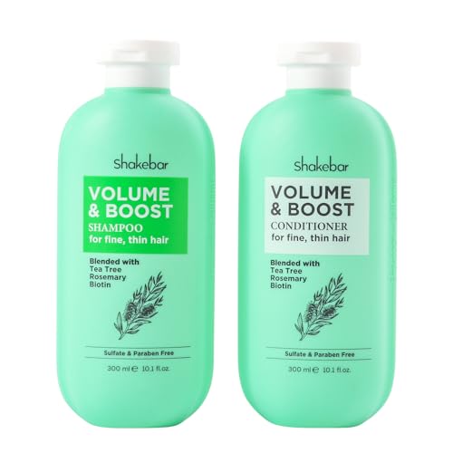 SHAKEBAR Biotin & Tea Tree Oil Shampoo and Conditioner Set (10.1 fl oz)
