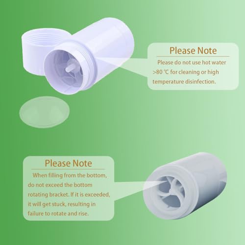 4 Pack 75ml Refillable Clear Deodorant Stick Containers - DIY Cosmetic Bottles