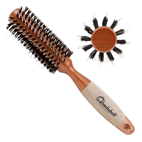 Bombshell 2-Inch Round Hair Brush with Boar Bristle and Birchwood Handle