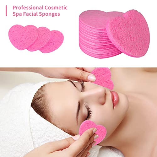 50-Count Natural Cellulose Facial Sponges for Cleansing & Exfoliating