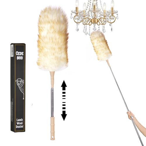 Cede noo Extendable Lambswool Duster - 22-55 Inch Flexible Head