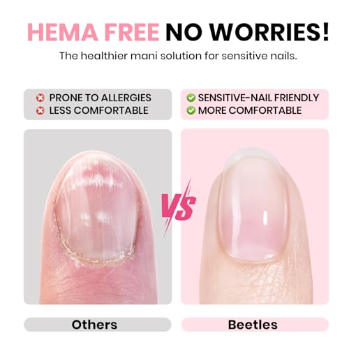 Beetles HEMA-Free Builder Nail Gel Kit - 4pcs Nude Pink Set