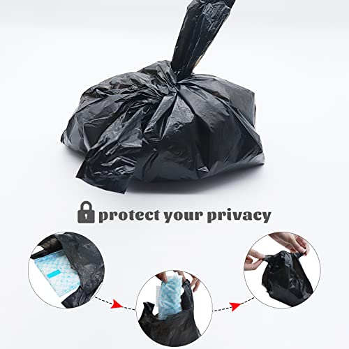 GUINIFAO 200 PCS Sanitary Disposal Bags for Women - Black Waste Bags