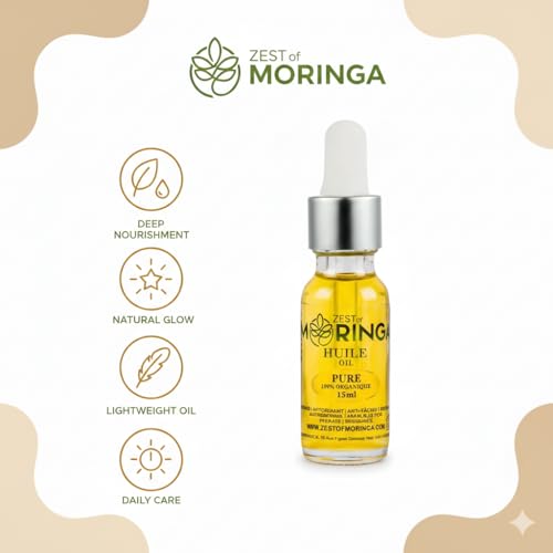 100% Pure Cold-Pressed Moringa Seed Oil - 15ml Nourishing Multi-Vitamin Oil
