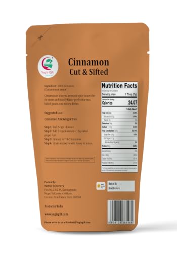 Yogi's Gift Crushed Cinnamon Bark - 4 oz Premium Spice for Tea & Cooking