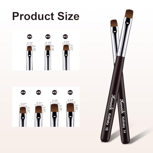 KEMEISI #12 Red Wood Nail Brush for French Tips & Clean-Up