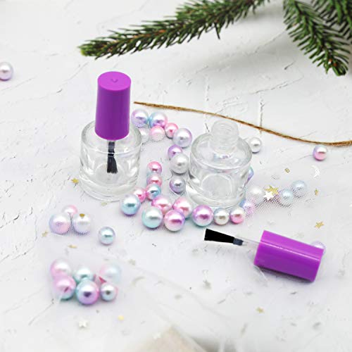 GTHER 20PCS 8ML Empty Nail Polish Bottles with Brush, Funnels & Mixing Balls