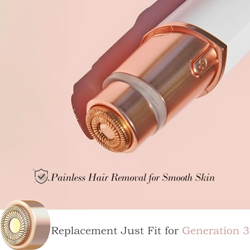 Generation 3 Replacement Heads for Flawless Replacement Heads Gen 3 Compatible with Finishing Touch Flawless Facial Hair Remover Ring Light Version,New Upgraded Replacement Blades for Flawless,2 Pack.