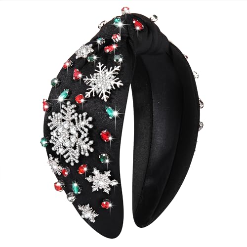 GLBCC Snowflake Headband B - Women's Christmas Pearl Rhinestone Holiday Hair Accessory