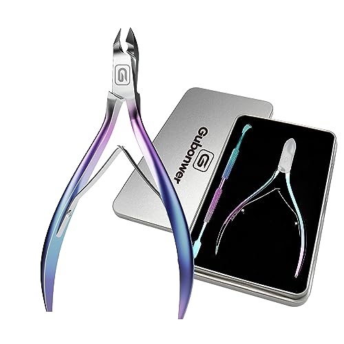 Gubonwer Cuticle Trimmer Set - Sharp 3/4 Jaw Nippers & Pushers