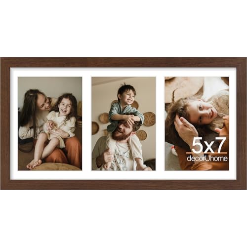 Brown 3-Photo Collage Frame for 5x7 Pictures | decorUhome