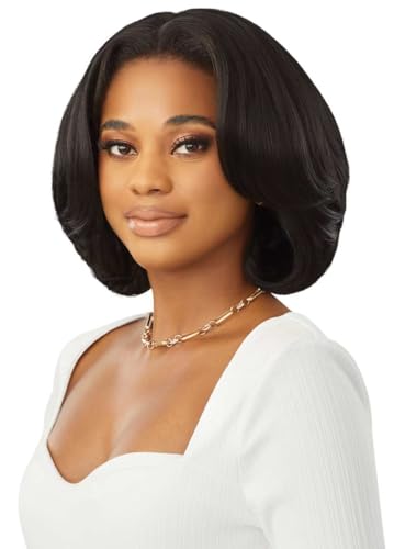 Outre Quick Weave Estee Wig - Off Black 1B, Natural Volume