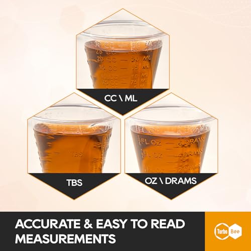 Turbo Bee 1 oz Disposable Medicine Cups - 600 Pack, Clear Measuring Cups