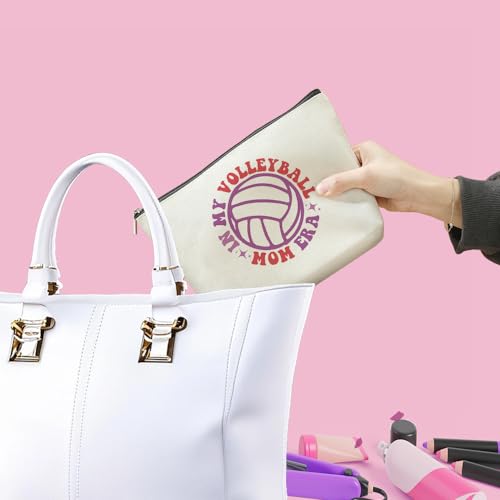 VICBOU Multicolor Volleyball Mom Essentials Makeup Bag – Great Gift for Women