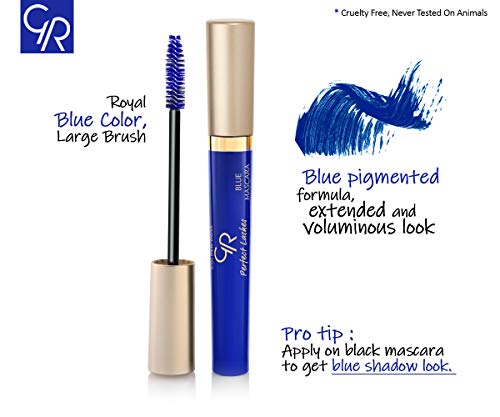 Golden Rose Perfect Lashes Blue Mascara - Volumizing & Smudge-Proof, 0.37 Fl Oz