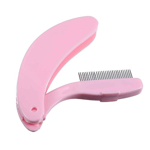 4-Pack Folding Eyelash Comb Set - Stainless Steel Metal Teeth