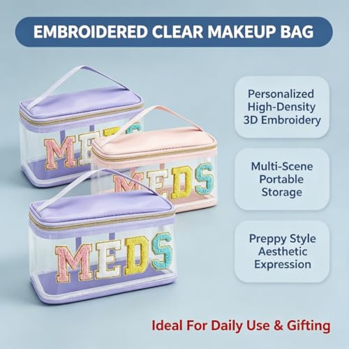 DegoCython Clear Travel Toiletry Bag, Waterproof PVC Makeup Organizer