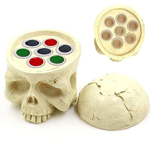 Sotica Skull Tattoo Ink Cup Holder - 7-Hole Resin Pigment Stand