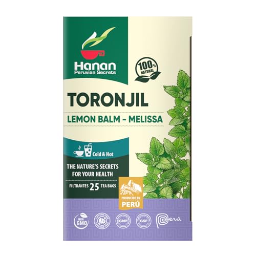 Hanan Lemon Balm Tea - 25 Herbal Teabags for Relaxation