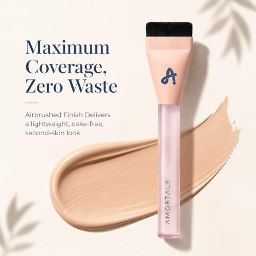 AMORTALS Ultra Thin Flat Top Foundation Brush for Flawless Application