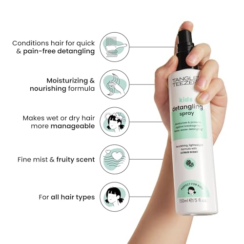TANGLE TEEZER Hair Detangler Spray for Kids, Vegan and Sulfate-Free with a Fresh & Fruity Scent, for all Hair Types, 5 Fl Oz