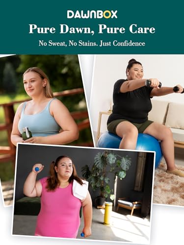DAWNBOX Cotton Bra Sweat Liners - 20 Absorbent Pads for Rash