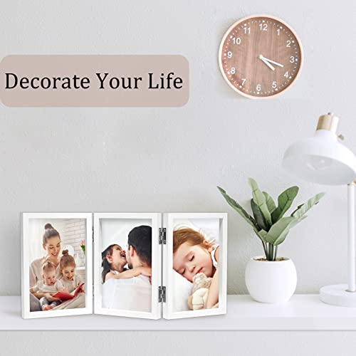 4x6 Triple Picture Frame - Side-by-Side Display with Real Glass