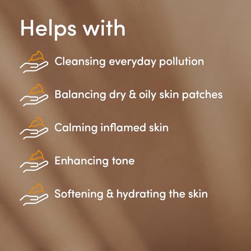 Urban Veda Soothing Facial Cleanser with Sandalwood & Aloe Vera 5.1 Fl Oz - Gentle Hydrating Face Wash for Sensitive & Dry Skin