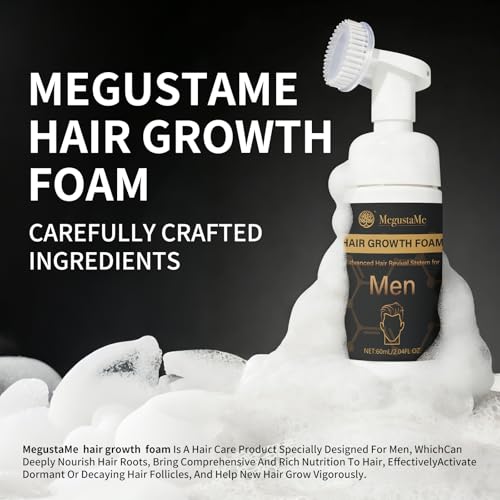 Men's Hair Growth Foam for Thinning Receding Hairline & Hair Loss - 60ml MegustaMe
