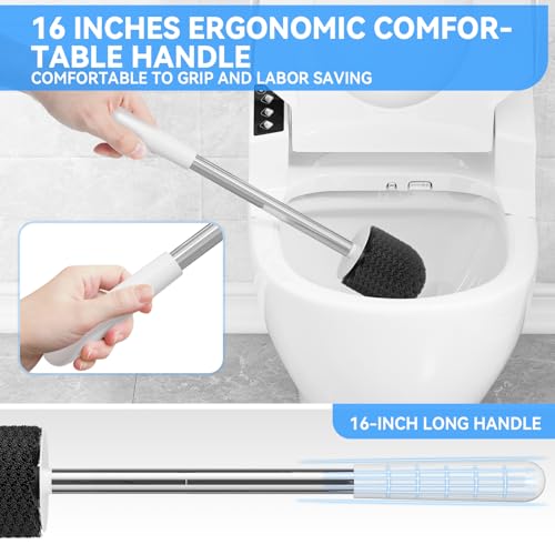 TRENTI Toilet Brush and Holder Set - Compact Wall-Mounted Design