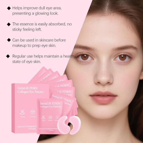 PDRN Collagen Under Eye Patches - Hydrating Anti-Wrinkle Mask (8 Pairs)