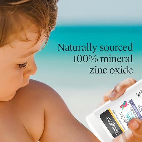 Neutrogena Sheer Zinc Oxide Kids Mineral Sunscreen Stick, SPF 50 Plus UVA/UVB Broad Spectrum Protection, Water-Resistant Sunscreen Stick, Gentle on Sensitive Skin, Dermatologist Recommended, 1.5 oz