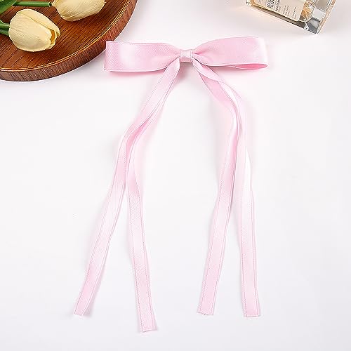 Ayesha Handmade Hair Bow Clips Set of 4 - Durable Ribbon Accessories