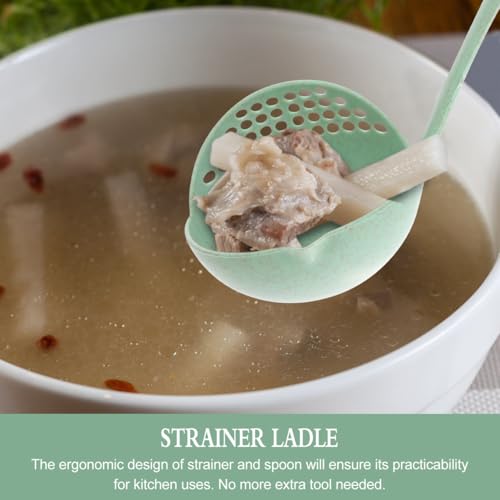 Ciieeo 2-in-1 Straining Ladle with Filter and Pour Spout - 11.41 Inch