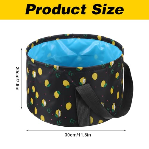 Molain Black Foldable Foot Spa Bucket Portable Foot Bath Tub for Travel & Home