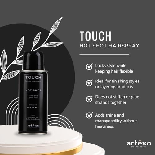 Artego TOUCH Hot Shot Hair Spray 3.4 fl oz Medium-Strong Hold Frizz Control