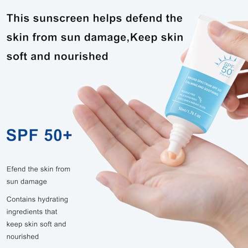 Korean SPF 50+ Tinted Sunscreen for Sensitive Skin - Lightweight & Non-Greasy