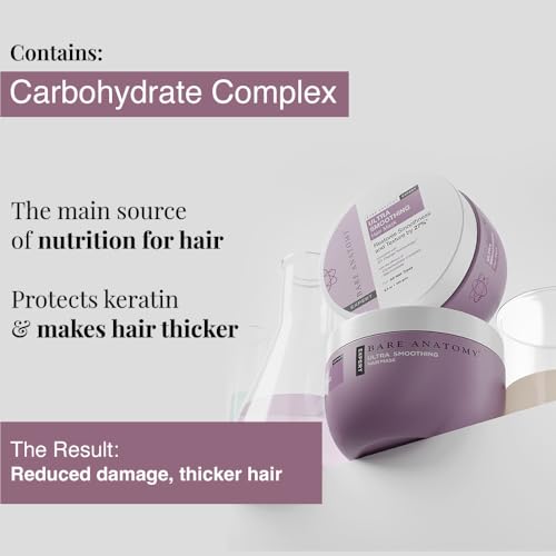 Bare Anatomy Ultra Smoothing Hair Mask - Deep Conditioning for Dry & Frizzy Hair, 250g