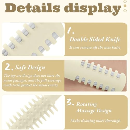 Oecypel 2-in-1 Manual Nose Hair Trimmer for Men & Women